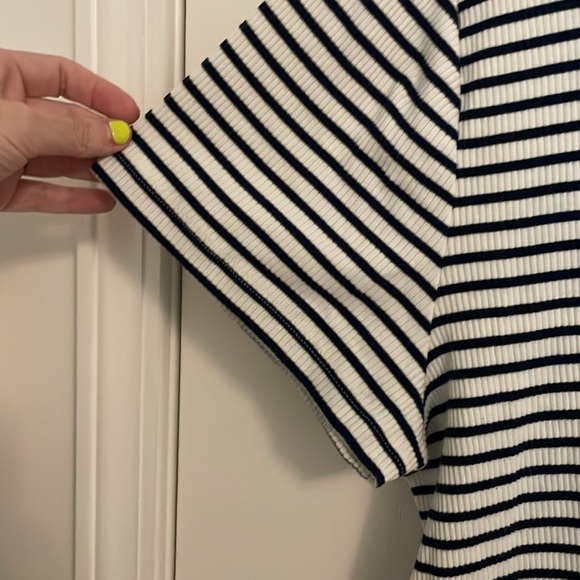 J. Crew Striped Crew Neck Short Sleeve Basic Shirt - Picture 3 of 5